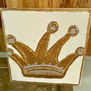 Gold Crown Canvas Art